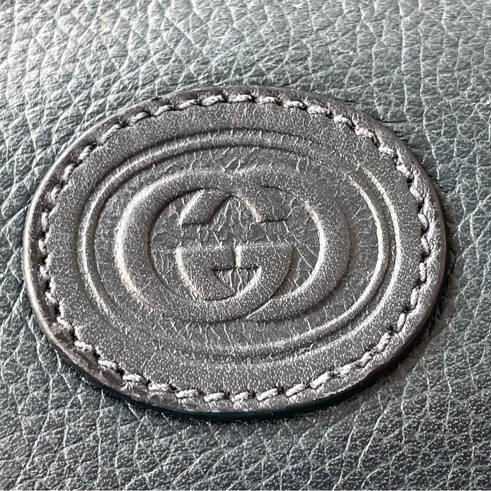 Vintage Gucci GG Leather Crossbody Bag Navy - Picture 8 of 13